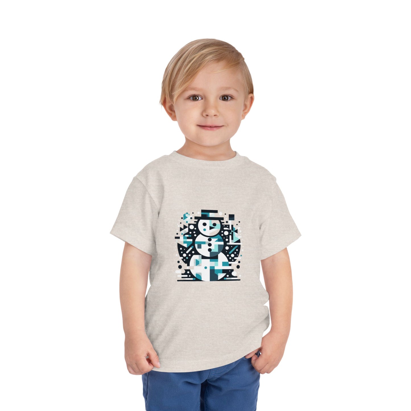 Toddler Short Sleeve Tee (Abstract Snowman)