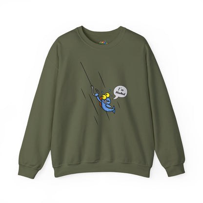 Unisex Heavy Blend™ Crewneck Sweatshirt (Fishing Hooked)