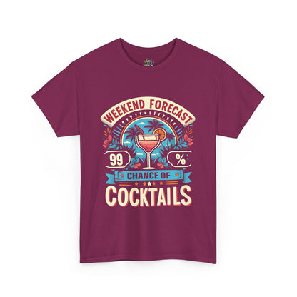 Unisex Heavy Cotton Tee (99% Chance of Cocktails)