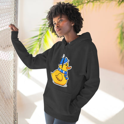 Three-Panel Fleece Hoodie (Chilly Duck)