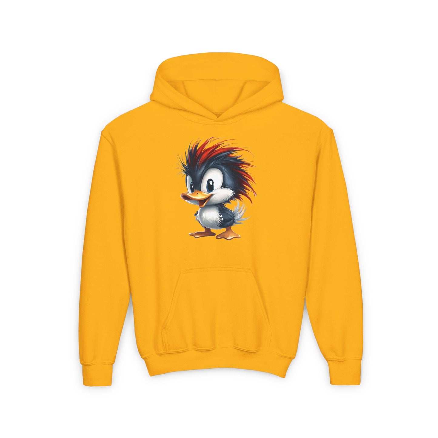 Youth Heavy Blend Hooded Sweatshirt (Red Hair Duck)