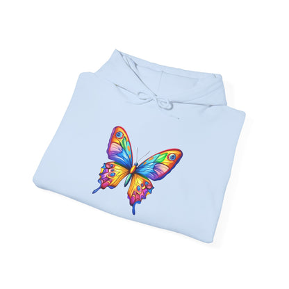 Unisex Heavy Blend™ Hooded Sweatshirt (Colorful Butterfly)