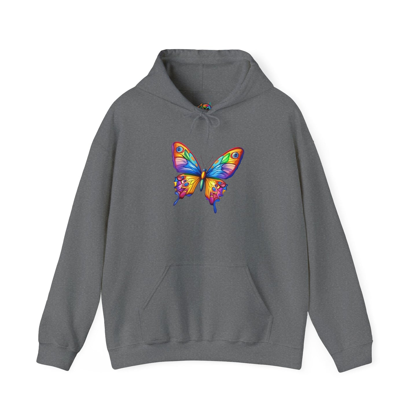 Unisex Heavy Blend™ Hooded Sweatshirt (Colorful Butterfly)