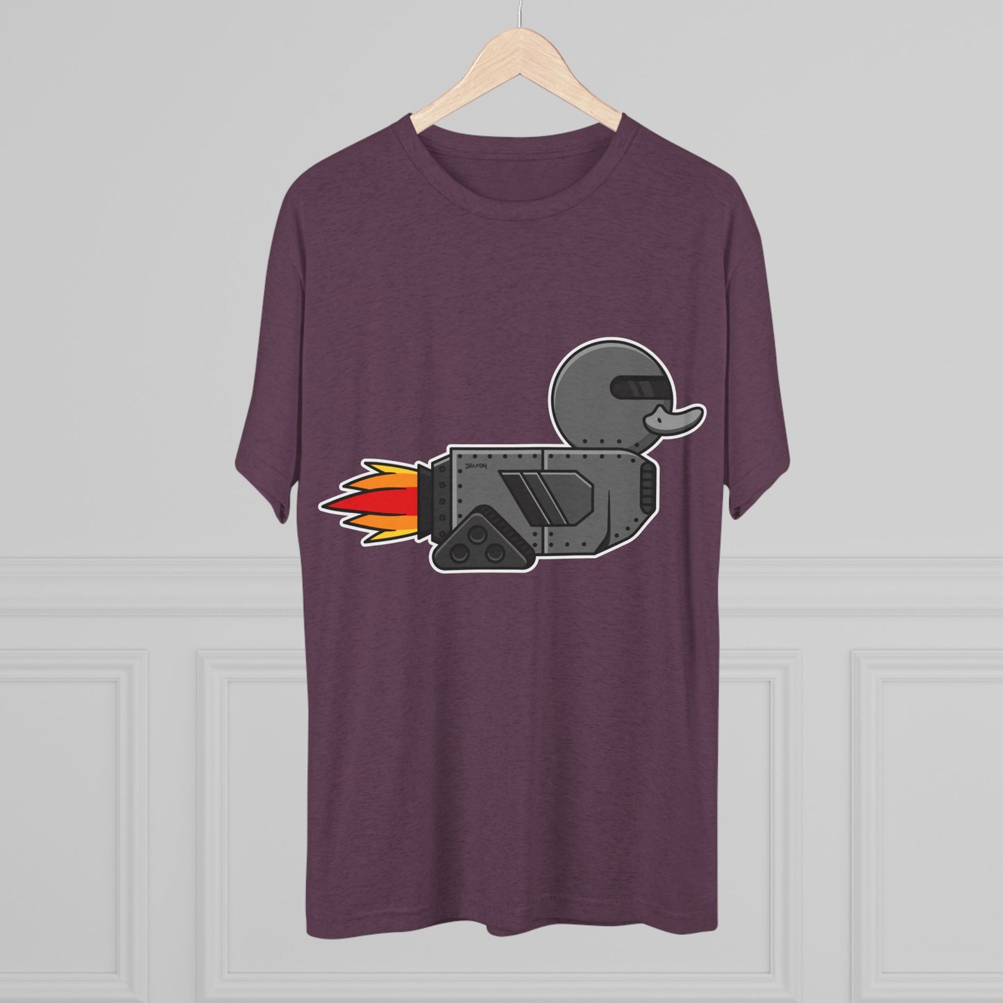 Unisex Tri-Blend Crew Tee (Robot Duck)