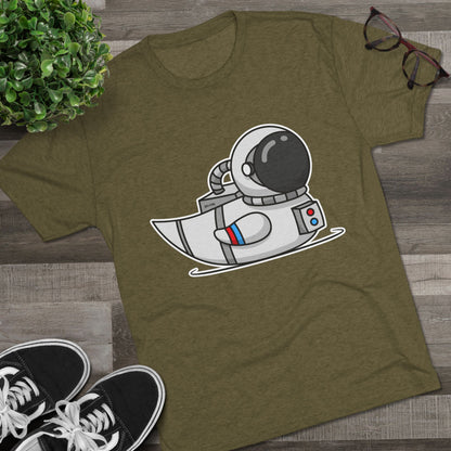 Unisex Tri-Blend Crew Tee (Astronaut Duck)
