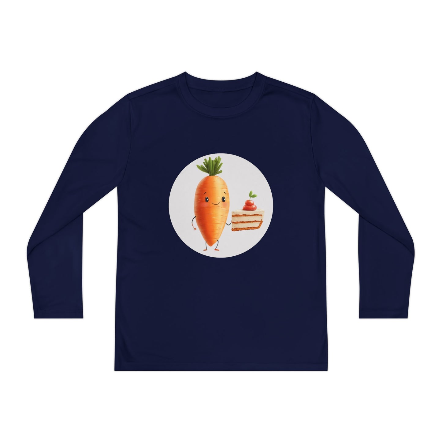 Youth Long Sleeve Competitor Tee (Carrot Cake)