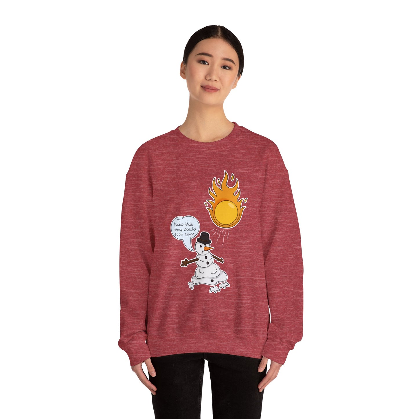 Unisex Heavy Blend™ Crewneck Sweatshirt (Melting Snowman)