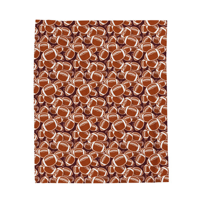 Velveteen Plush Blanket (Football)