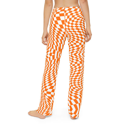 Kids Lounge Pants (Orange Pixels)