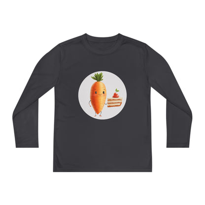 Youth Long Sleeve Competitor Tee (Carrot Cake)