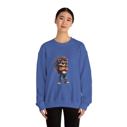 Unisex Heavy Blend™ Crewneck Sweatshirt (Cool Hedgehog)