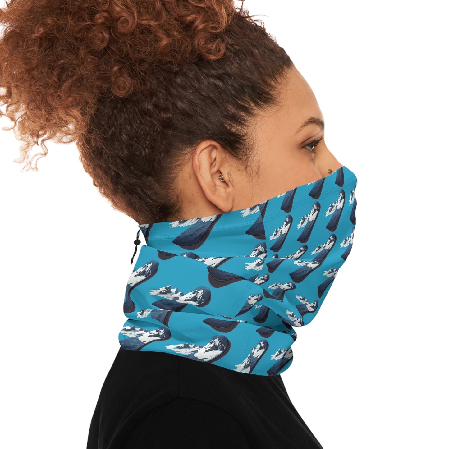 Winter Neck Gaiter With Drawstring (Mountain Snowboarding)