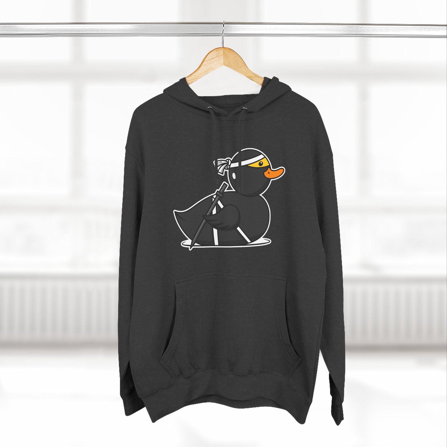 Three-Panel Fleece Hoodie (Ninja Duck)