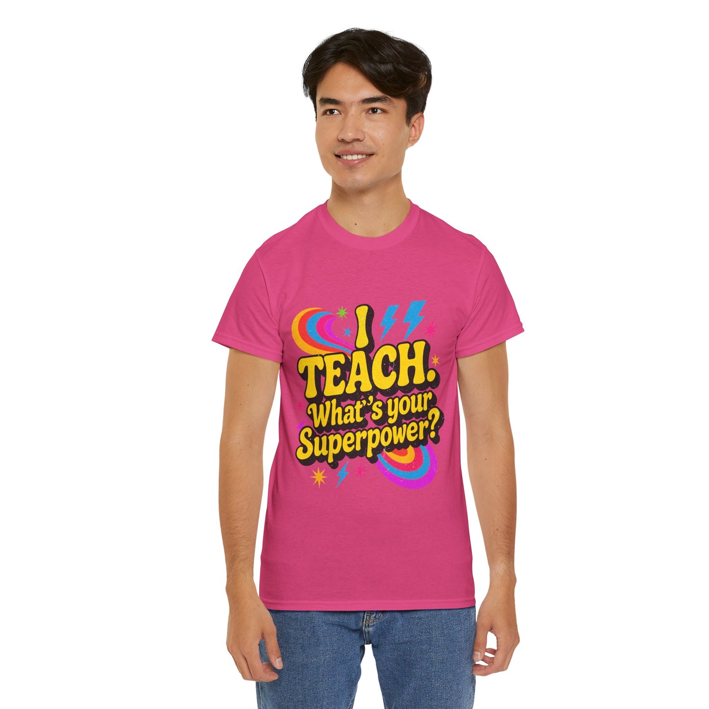 Unisex Heavy Cotton Tee (I Teach, What's Your Superpower?)