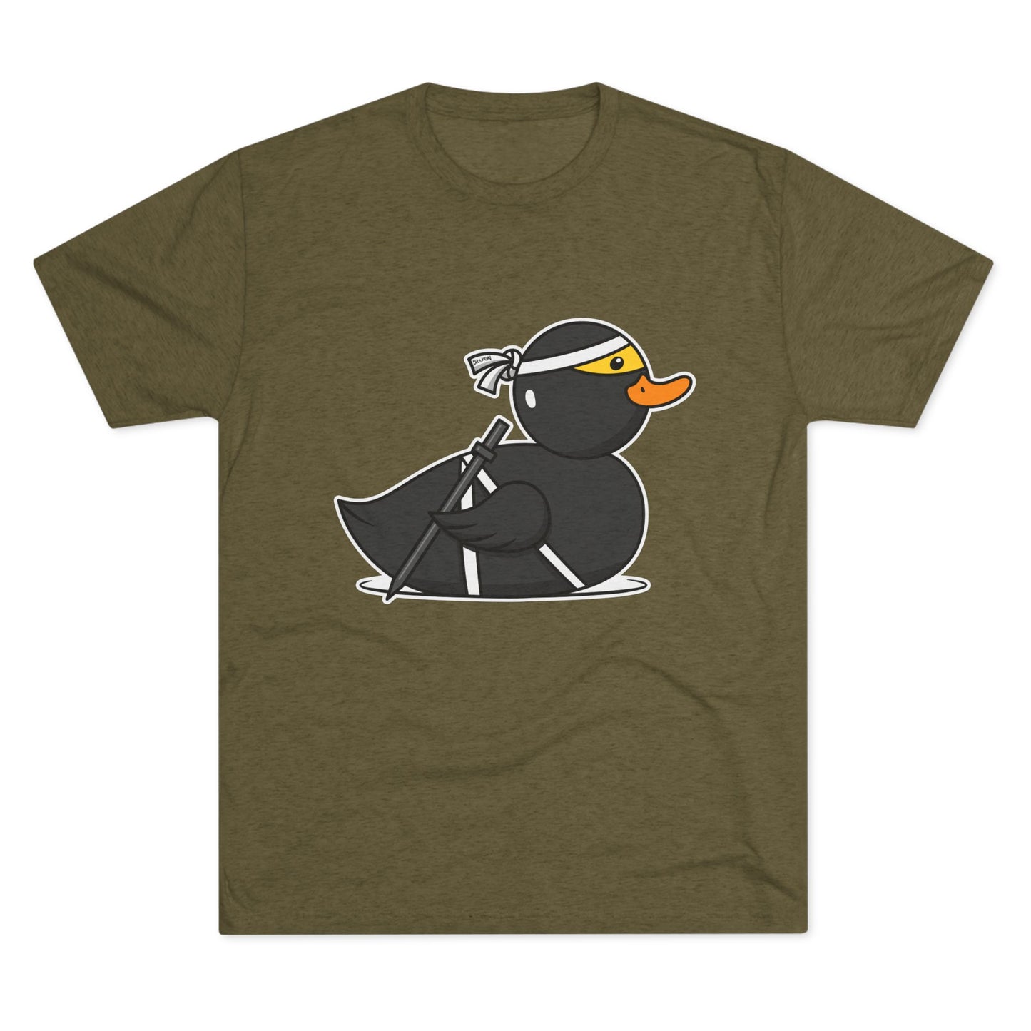 Unisex Tri-Blend Crew Tee (Ninja Duck)