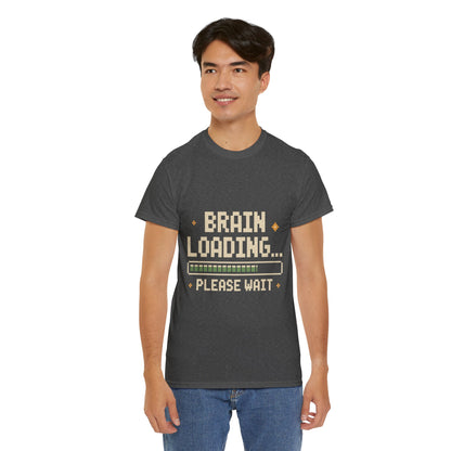Unisex Heavy Cotton Tee (Brain Loading...Please Wait)