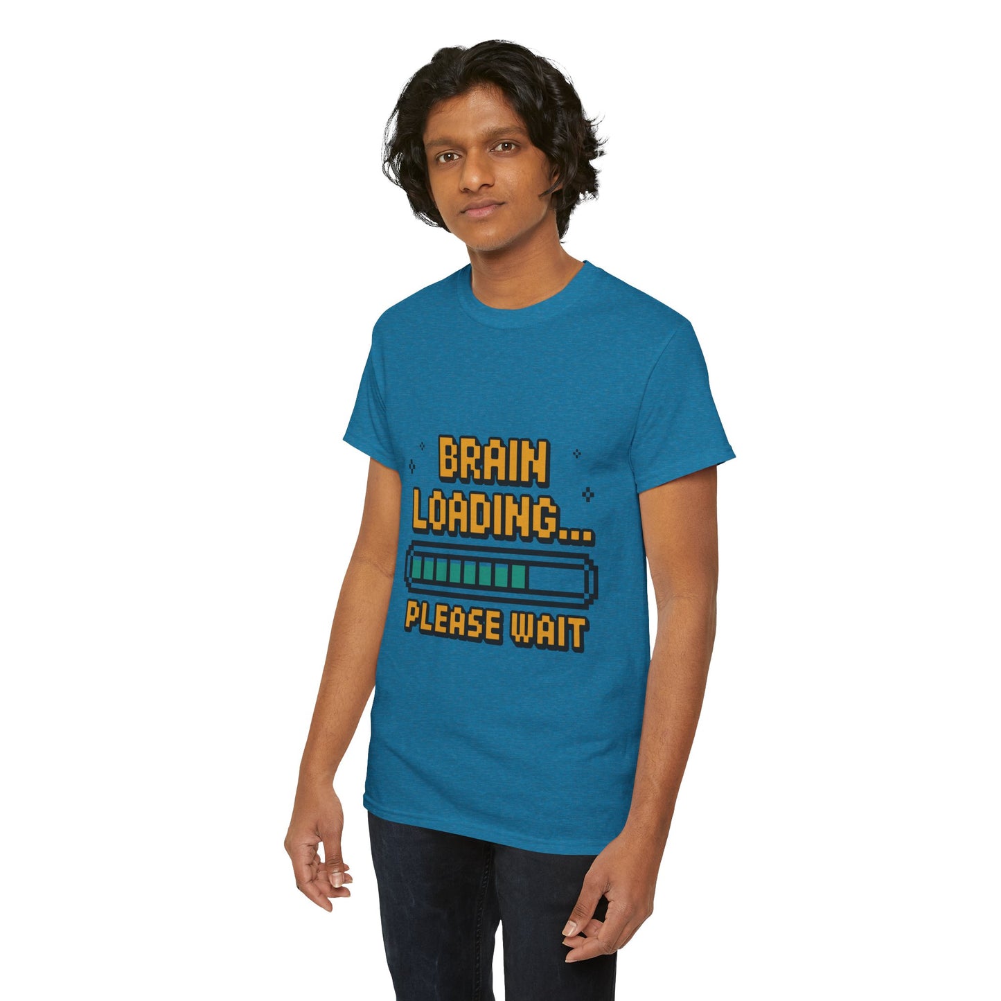 Unisex Heavy Cotton Tee (Brain Loading...Please Wait)