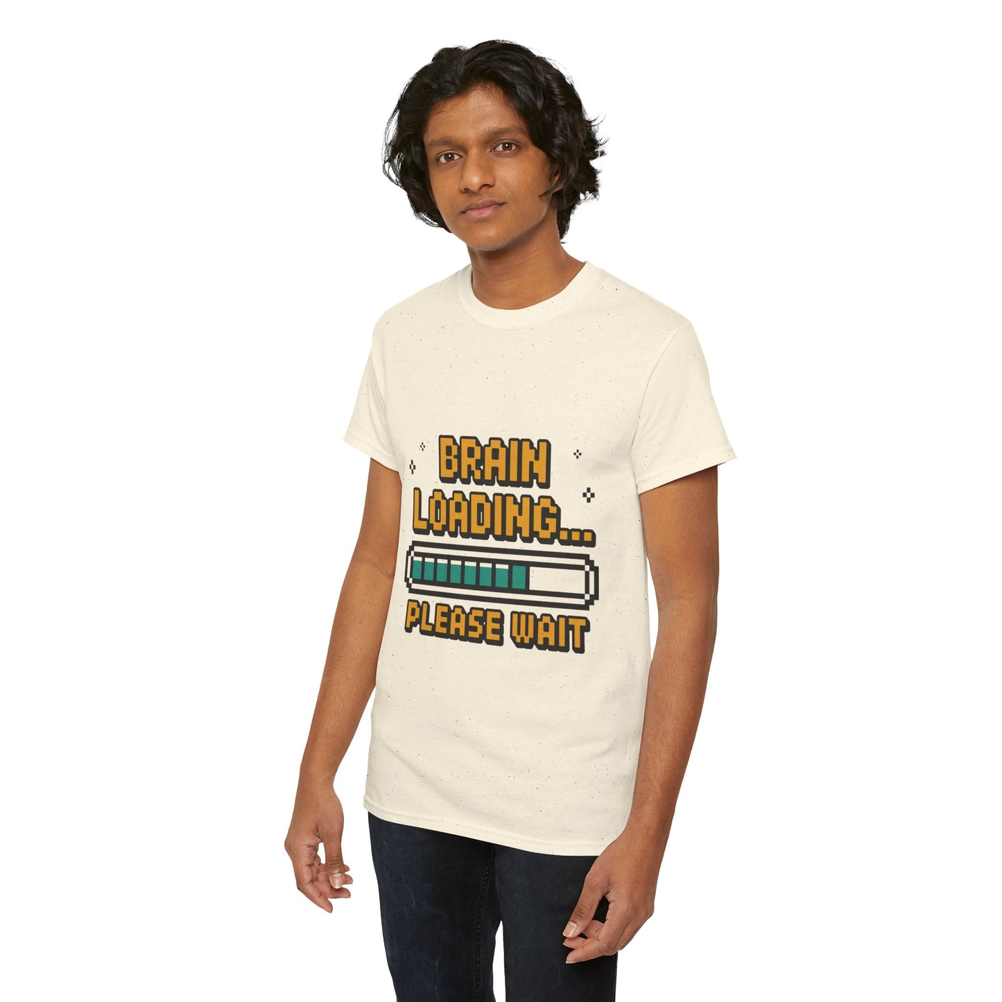 Unisex Heavy Cotton Tee (Brain Loading...Please Wait)
