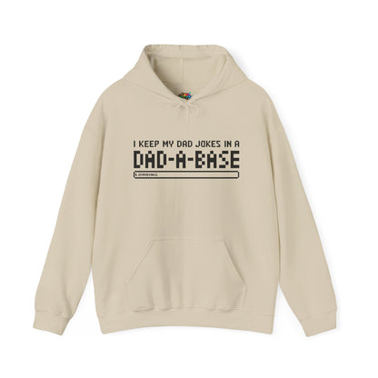 Dad Jokes Hoodie - Unisex Heavy Blend™ Sweatshirt (Keep my Jokes in a Dad-A-Base)