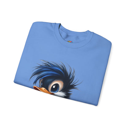 Unisex Heavy Blend™ Crewneck Sweatshirt (Blue Hair Duck)