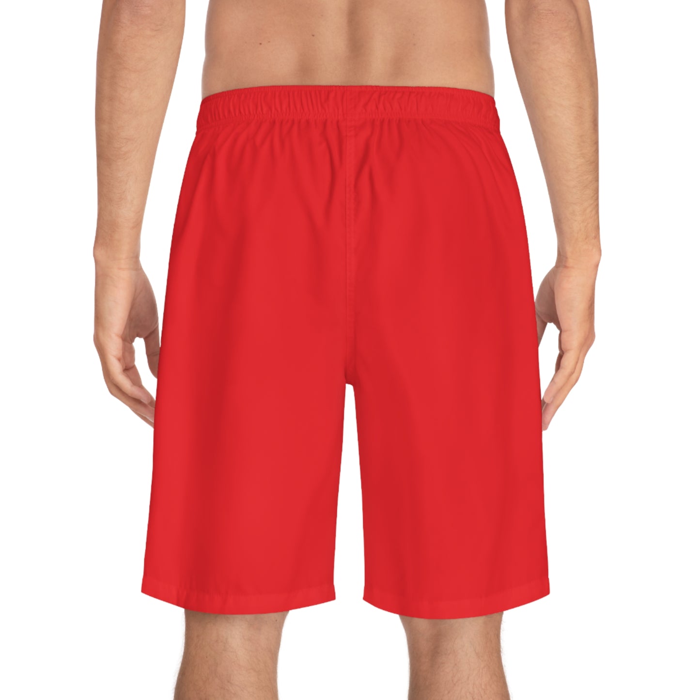 Red Men's Board Shorts (AOP)