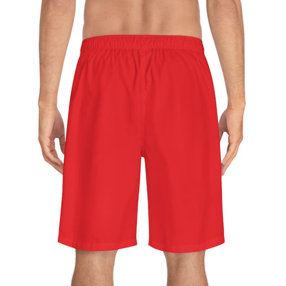 Red Men's Board Shorts (AOP)