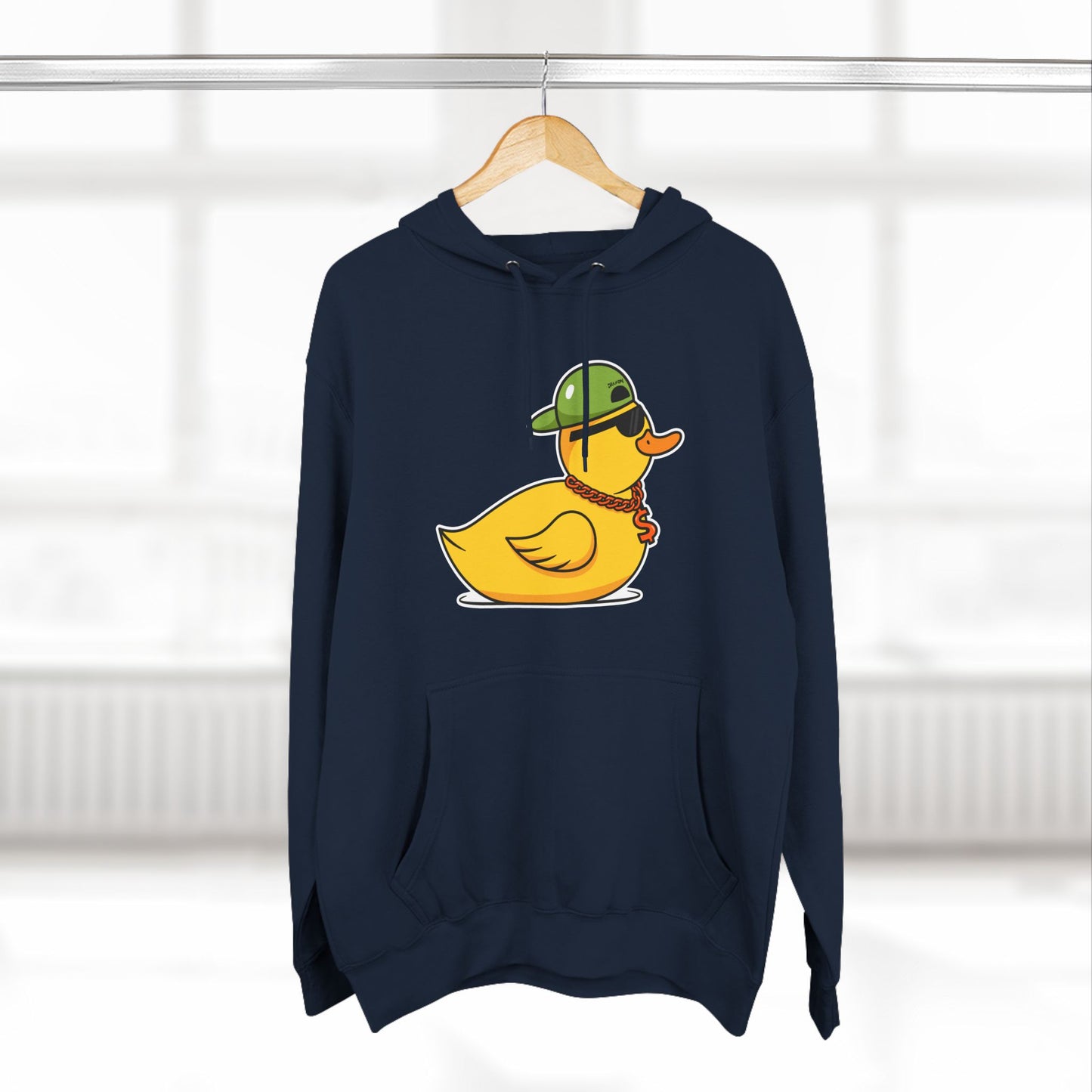Three-Panel Fleece Hoodie (Gangster Duck)