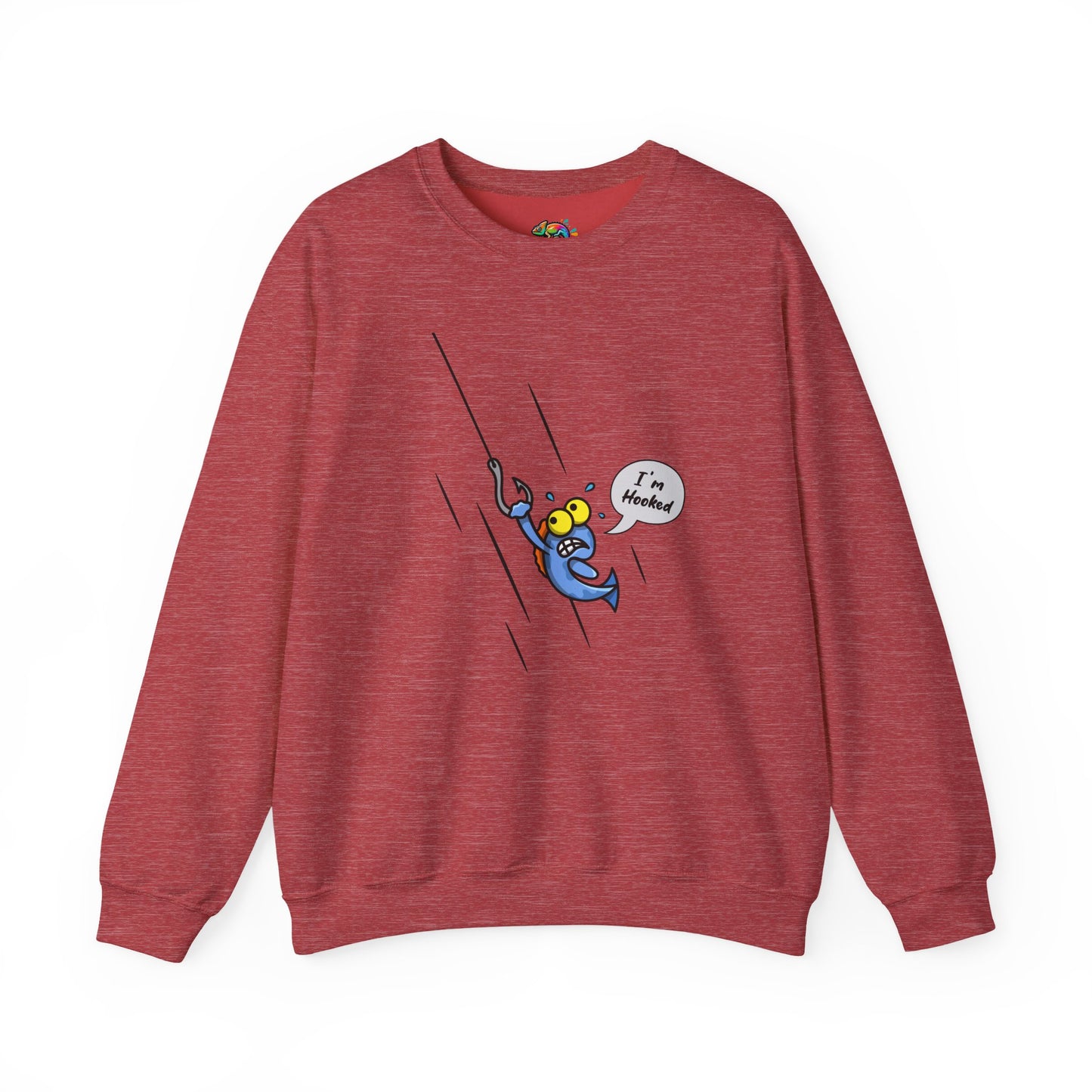 Unisex Heavy Blend™ Crewneck Sweatshirt (Fishing Hooked)