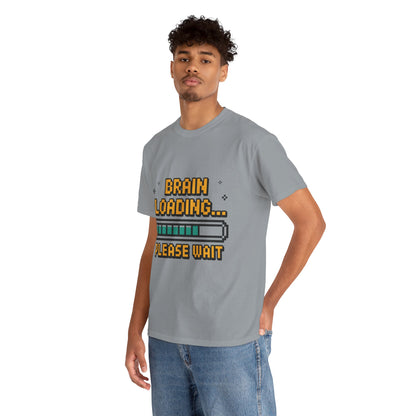Unisex Heavy Cotton Tee (Brain Loading...Please Wait)