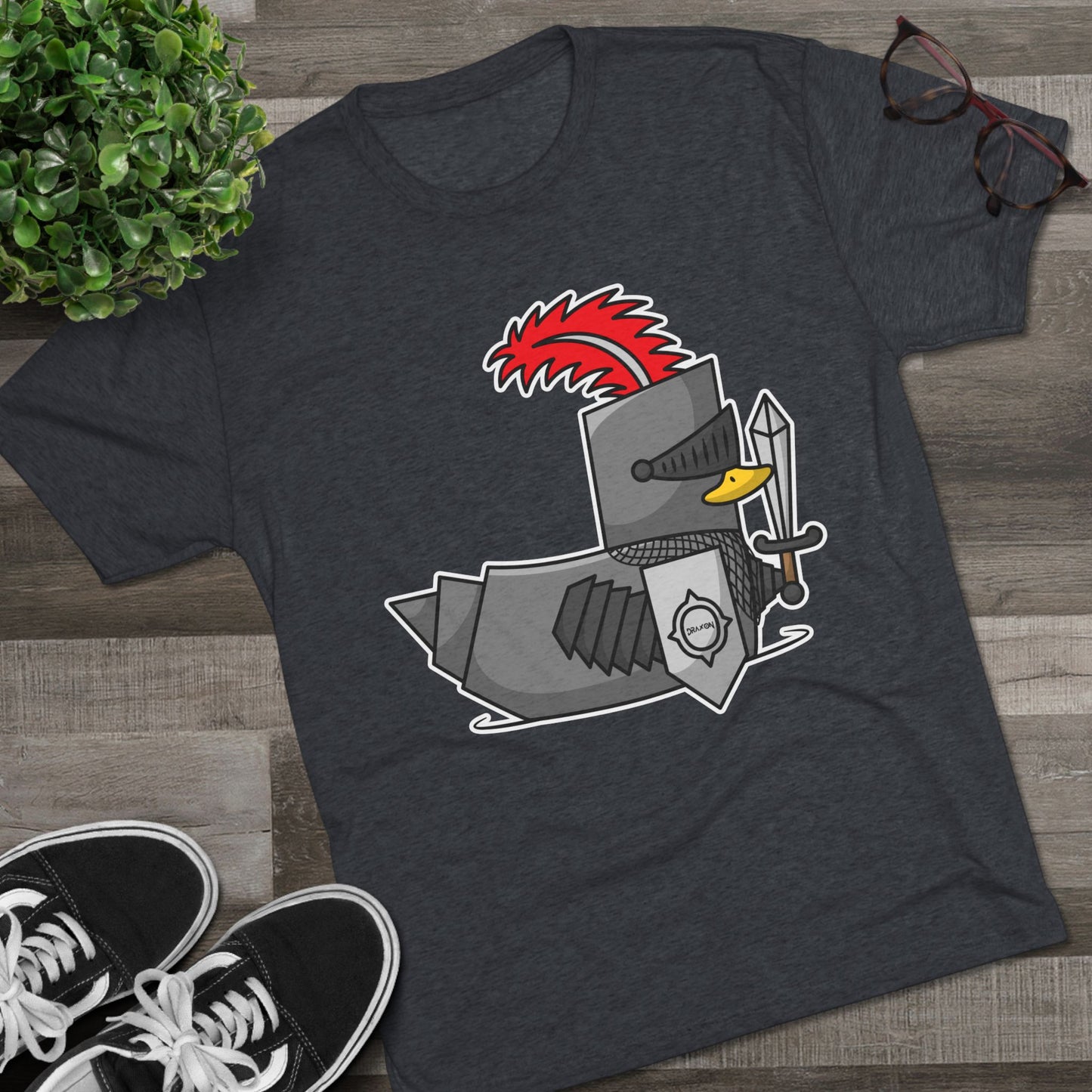 Unisex Tri-Blend Crew Tee (Knight Duck)