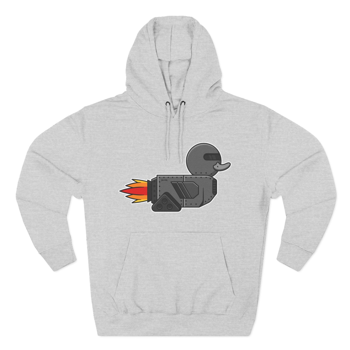 Three-Panel Fleece Hoodie (Robot Duck)