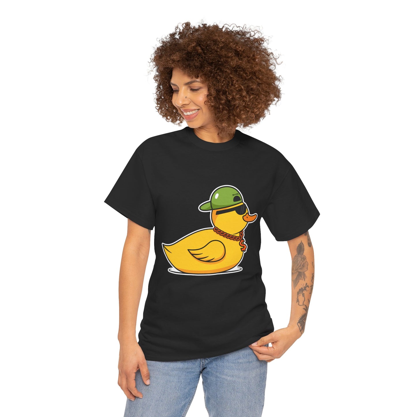 Unisex Heavy Cotton Tee (Gangster Duck)