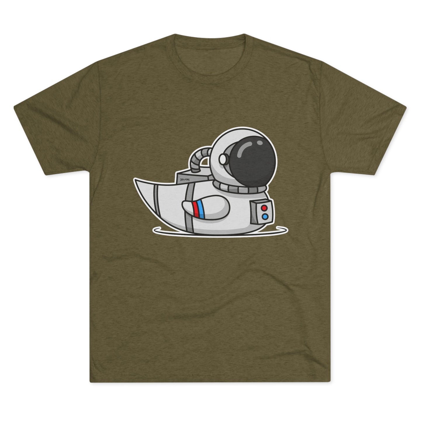 Unisex Tri-Blend Crew Tee (Astronaut Duck)
