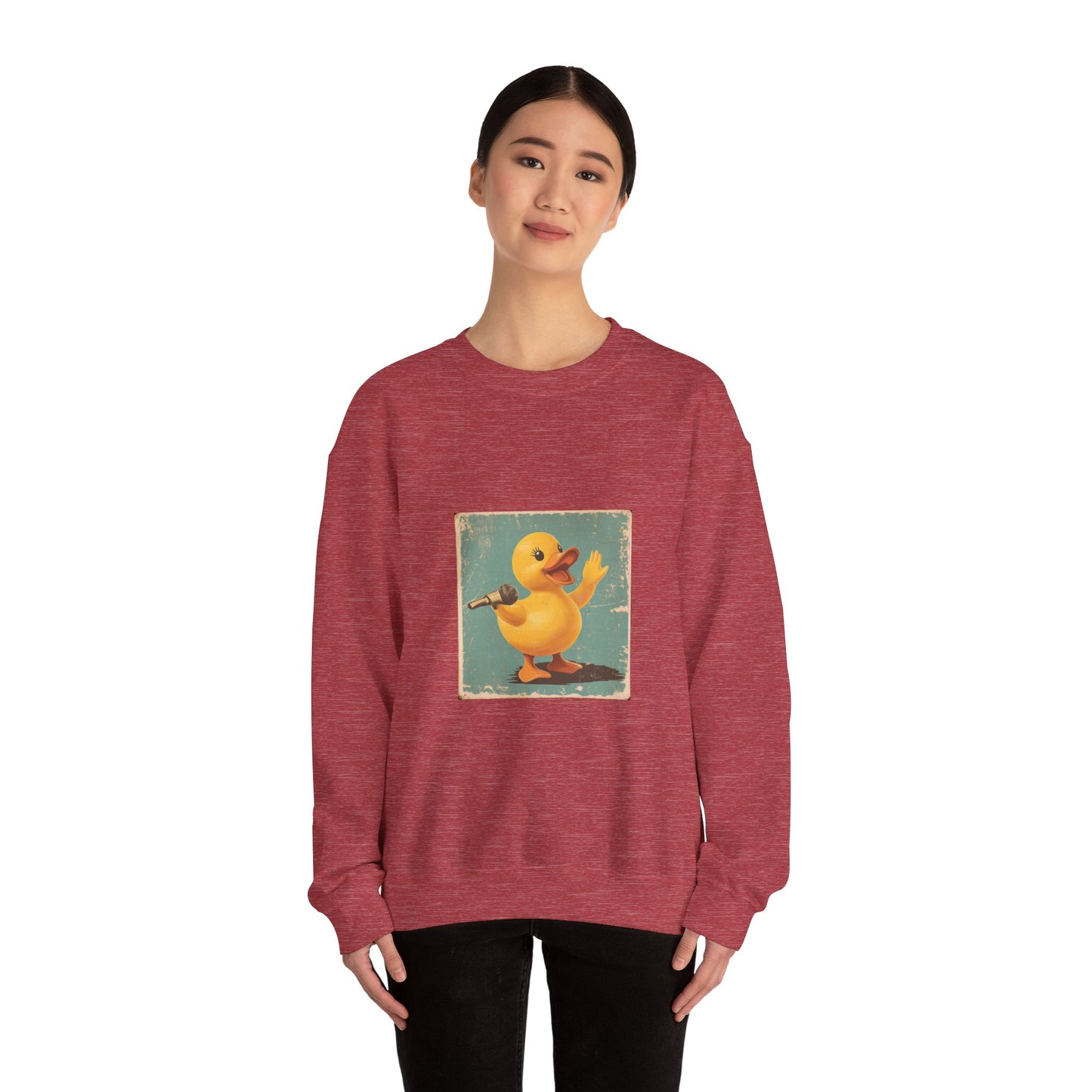 Unisex Heavy Blend™ Crewneck Sweatshirt (Karaoke Duck)