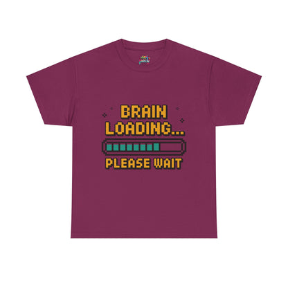 Unisex Heavy Cotton Tee (Brain Loading...Please Wait)