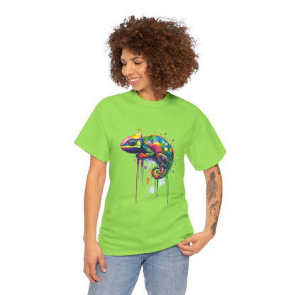 Unisex Heavy Cotton Tee (Realistic Chameleon)