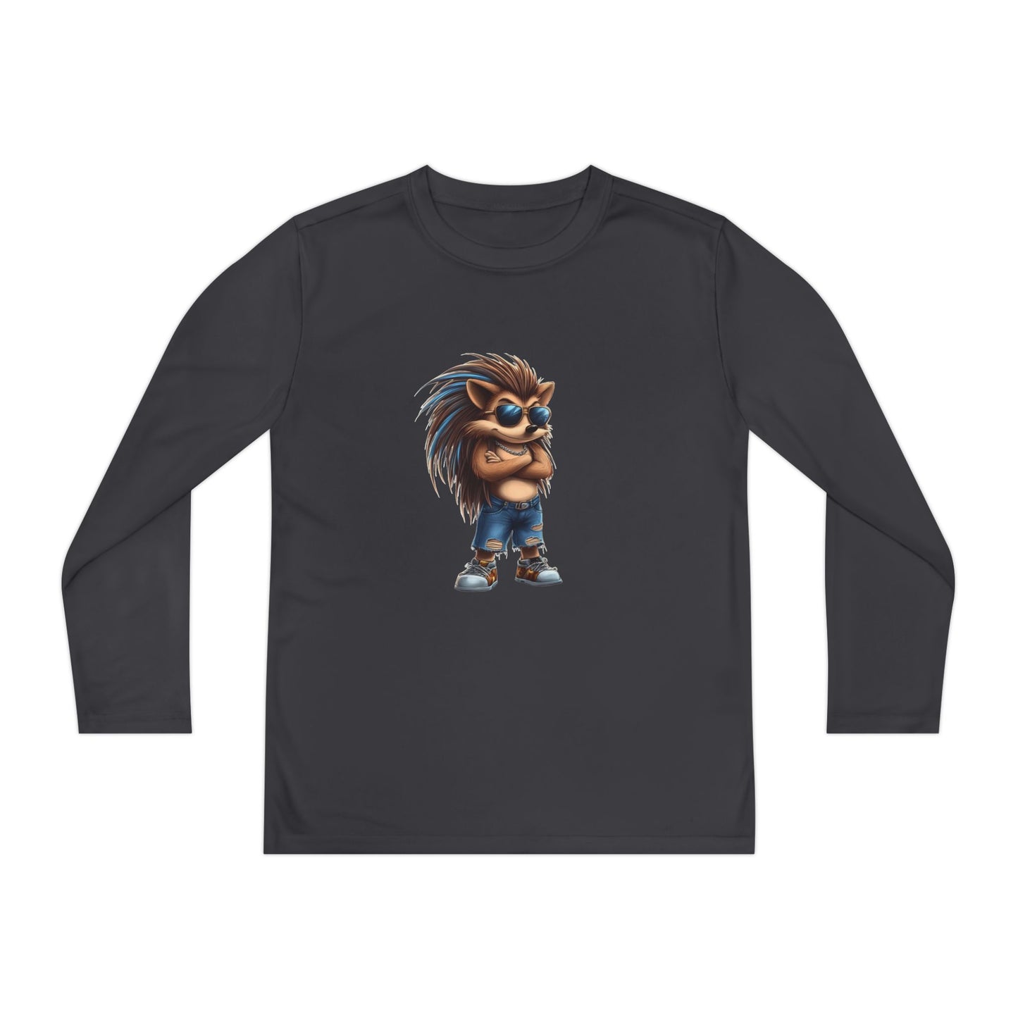 Youth Long Sleeve Competitor Tee (Cool Hedgehog)