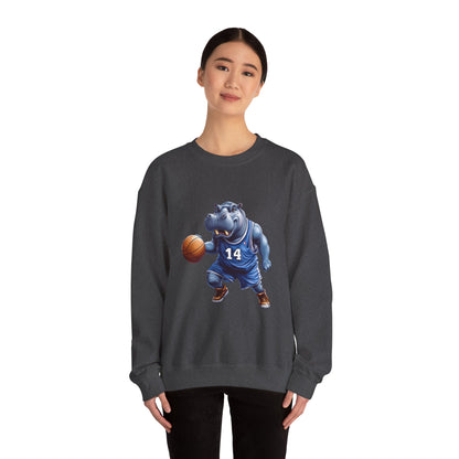 Unisex Heavy Blend™ Crewneck Sweatshirt (Hippo Baller)