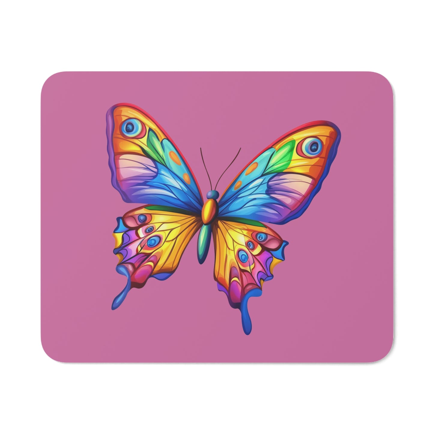 Desk Mouse Pad (Colorful Butterfly)