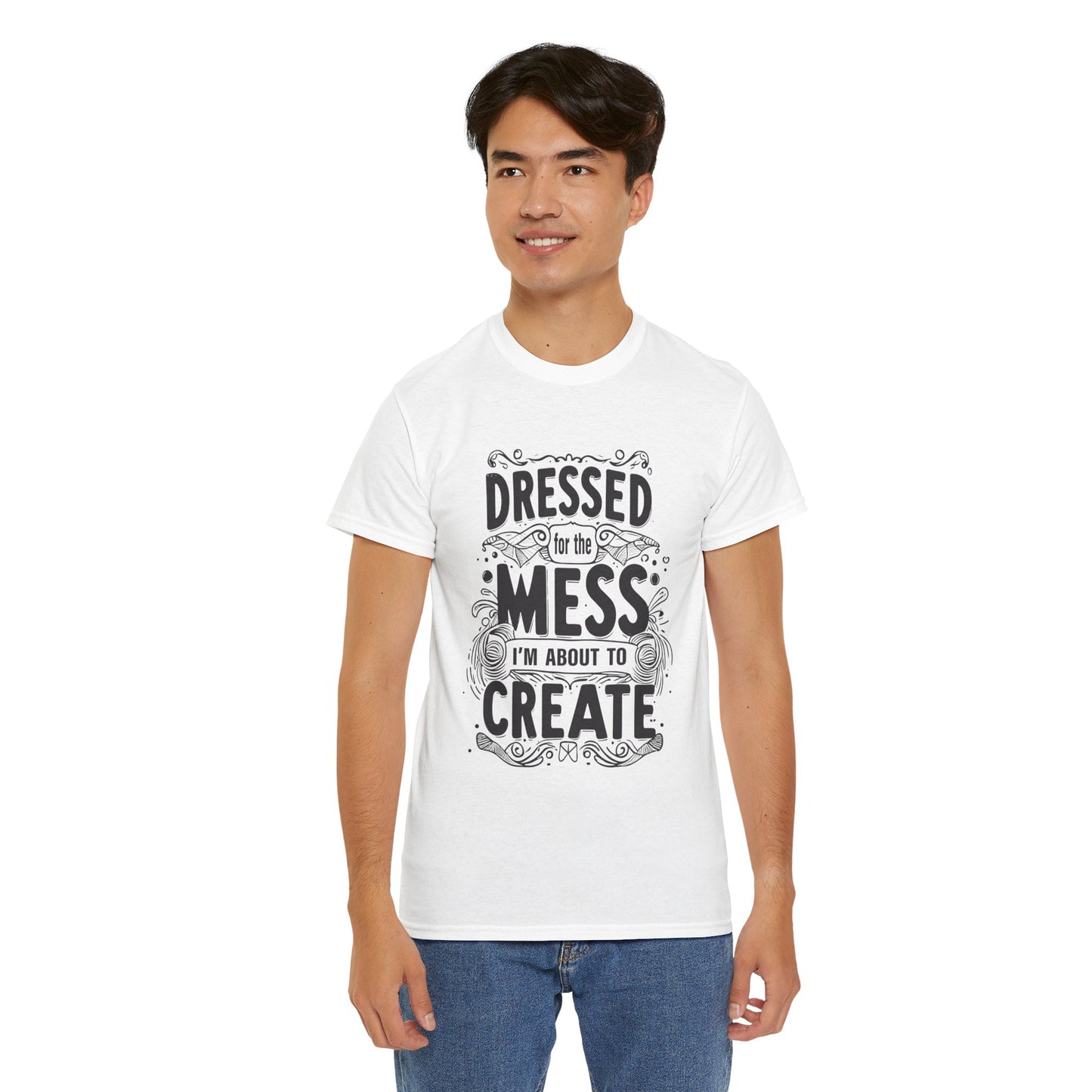 Unisex Heavy Cotton Tee (Dressed for the Mess)