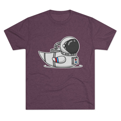 Unisex Tri-Blend Crew Tee (Astronaut Duck)