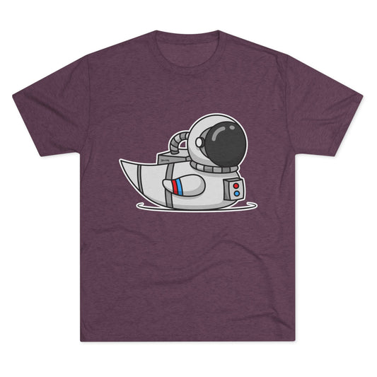 Unisex Tri-Blend Crew Tee (Astronaut Duck)