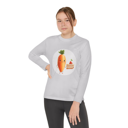 Youth Long Sleeve Competitor Tee (Carrot Cake)