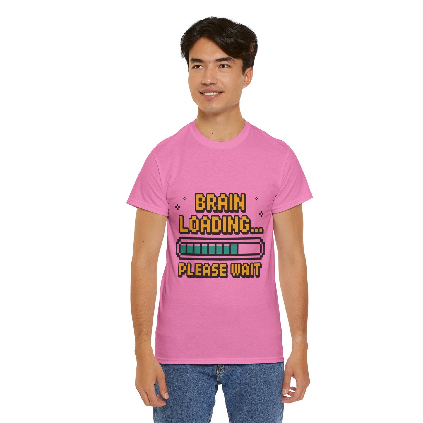 Unisex Heavy Cotton Tee (Brain Loading...Please Wait)
