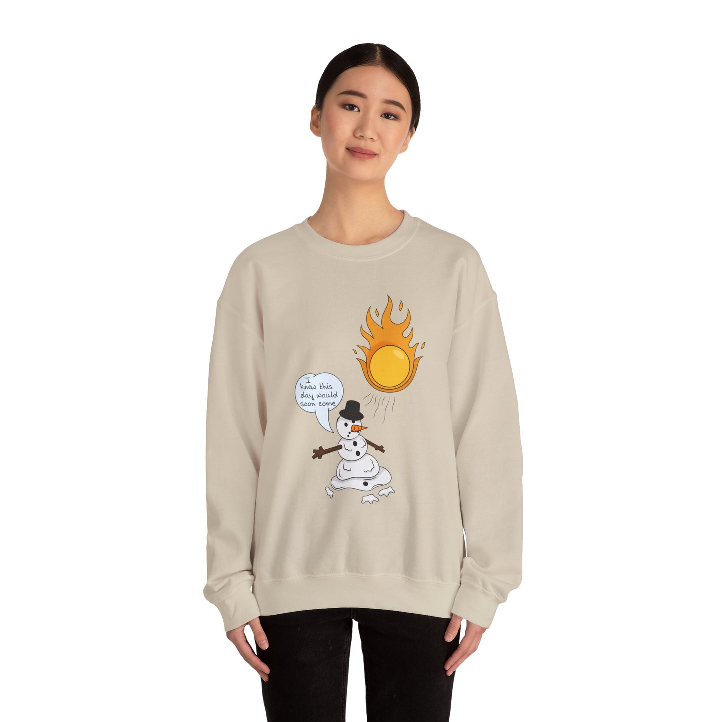 Unisex Heavy Blend™ Crewneck Sweatshirt (Melting Snowman)