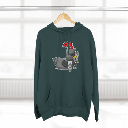 Three-Panel Fleece Hoodie (Knight Duck)