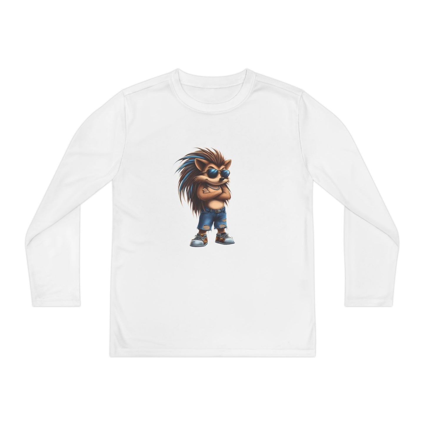 Youth Long Sleeve Competitor Tee (Cool Hedgehog)