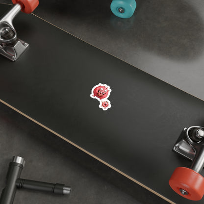 Die-Cut Stickers | Vibrant Art for Personalization (Donut Monster eating Donut)