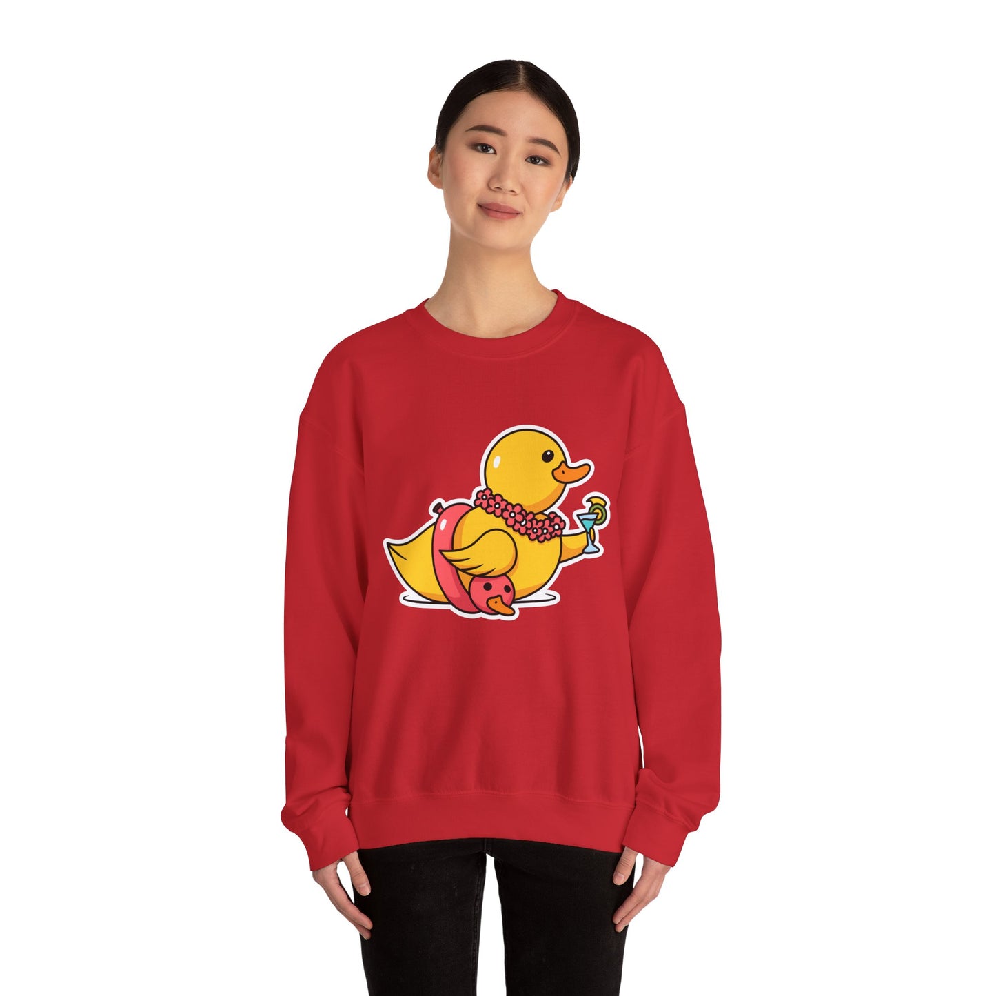 Unisex Heavy Blend™ Crewneck Sweatshirt (Tropical Duck)