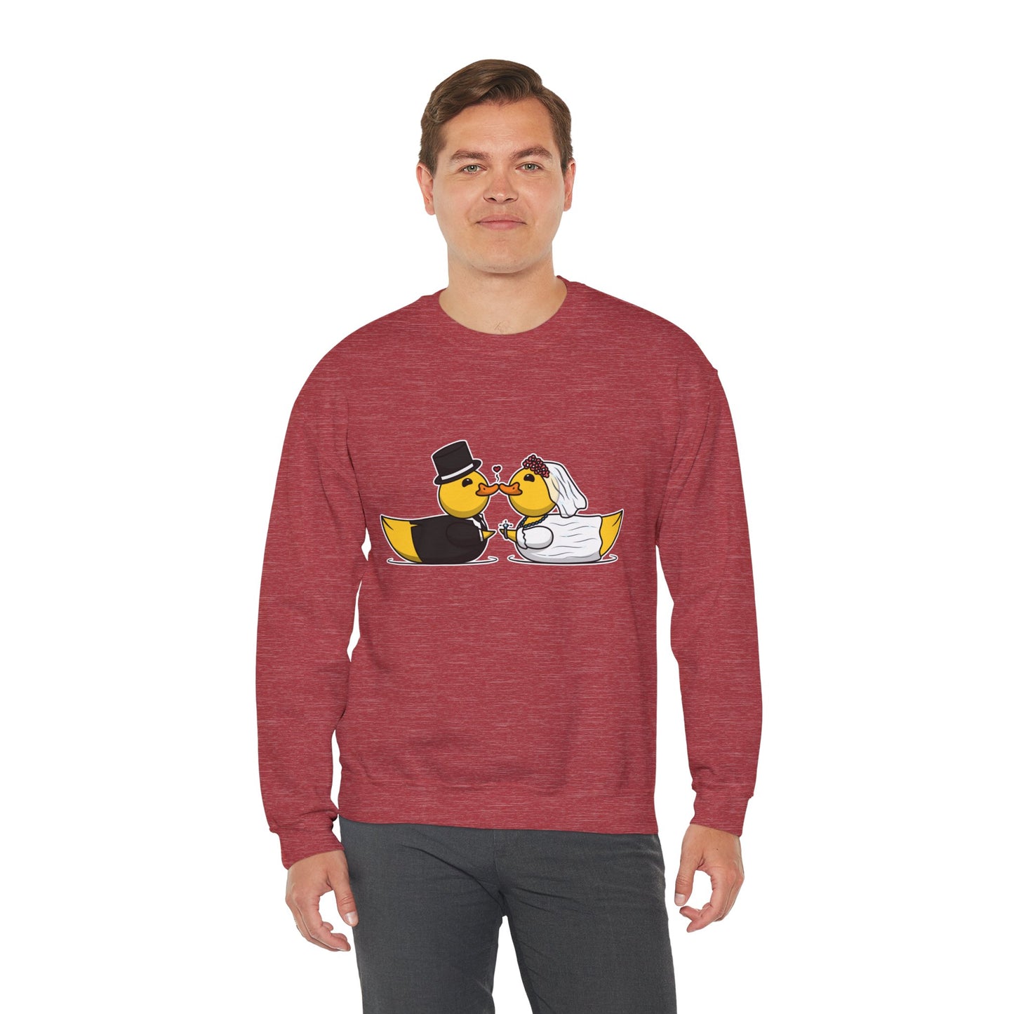 Unisex Heavy Blend™ Crewneck Sweatshirt (Wedding Ducks)